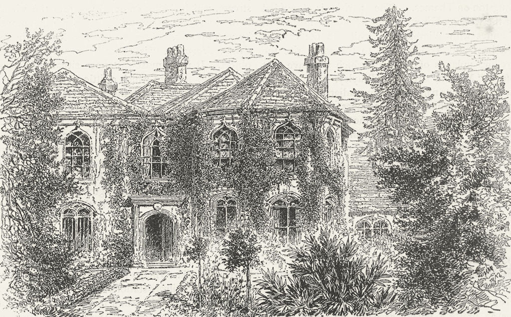 LONDON. Morden Hall 1888 old antique vintage print picture